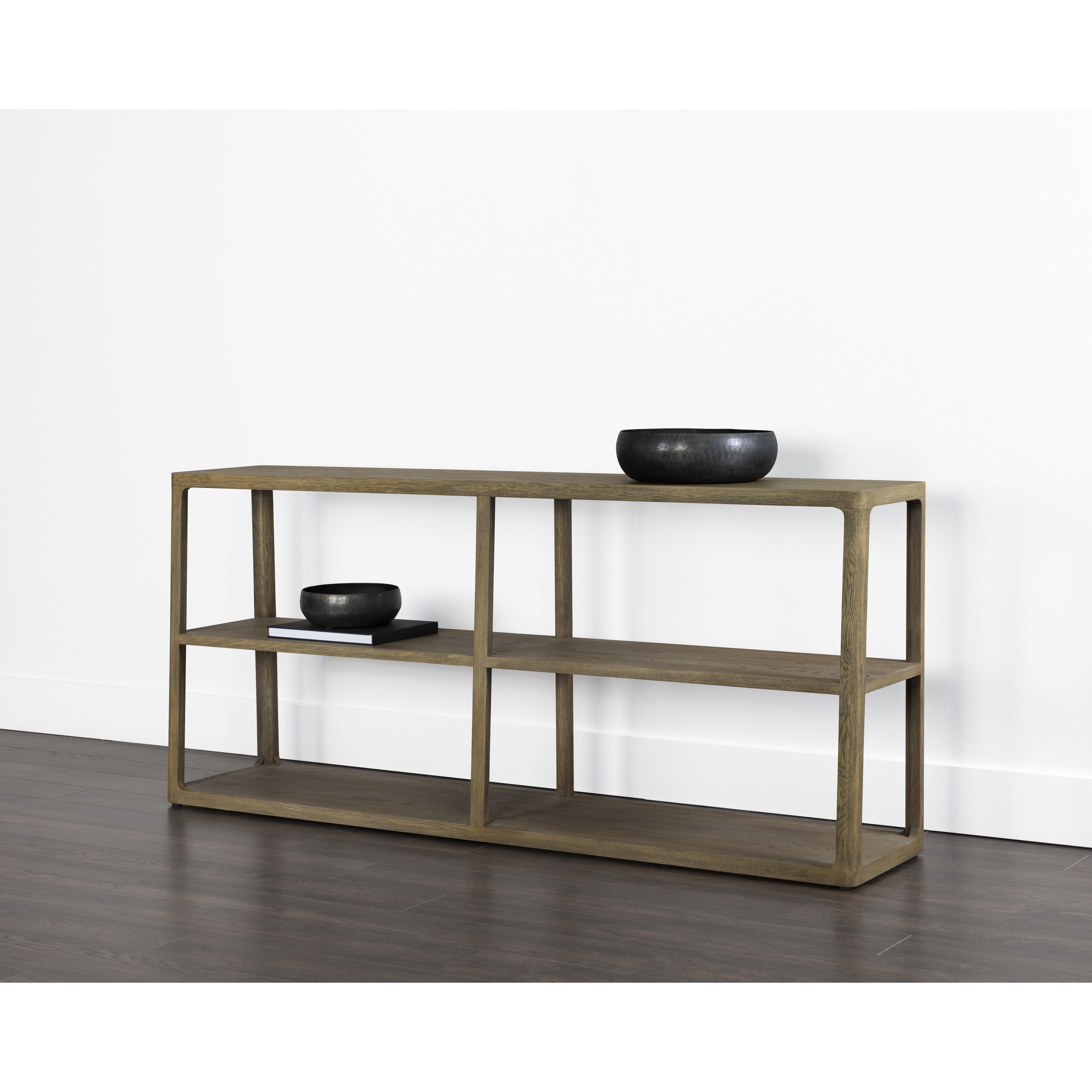 Doncaster Smoke Grey Low Bookcase